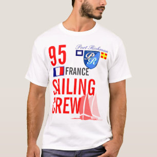 Frankreich-Segeln-Crew nautisch T-Shirt