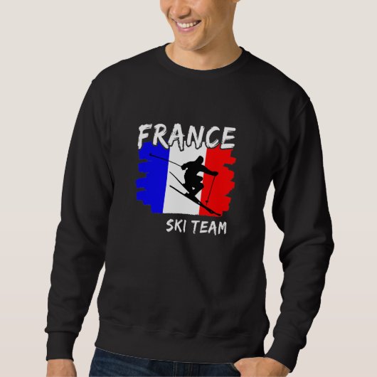 Frankreich Ski Sweatshirt (Vorderseite)
