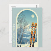 Frankreich Skiurlaub Postcard Postkarte (Vorne/Hinten)