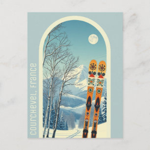 Frankreich Skiurlaub Postcard Postkarte