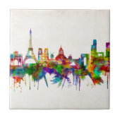 Frankreich - Skyline Fliese (Vorderseite)