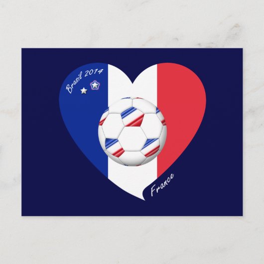 "FRANKREICH" Soccer Team Fútbol de Francia 2014 Postkarte (Vorderseite)