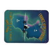 Frankreich - Spanien - Ferienplakat Magnet (Horizontal)