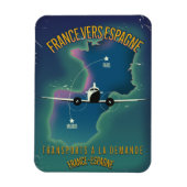 Frankreich - Spanien - Ferienplakat Magnet (Vertikal)