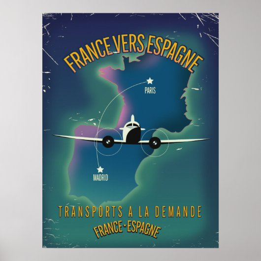Frankreich - Spanien - Ferienplakat Poster (Vorne)