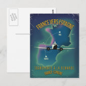 Frankreich - Spanien - Ferienplakat Postkarte (Vorne/Hinten)