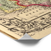 Frankreich, Spanien, Portugal Karte von Mitchell Poster (Ecke)