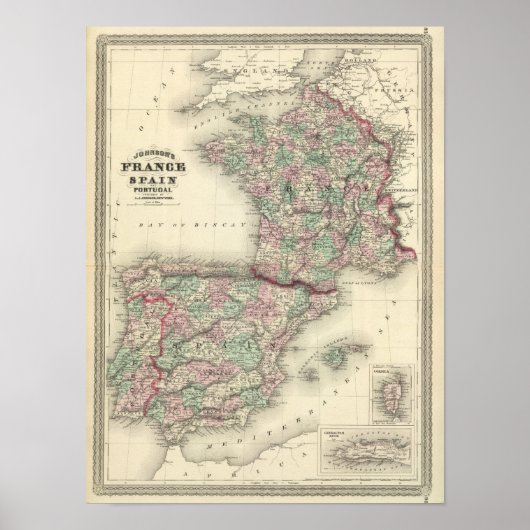 Frankreich, Spanien und Portugal Poster (Vorne)