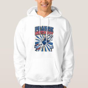 Frankreich Spieltag Skelett Stürmer Nationen High Hoodie