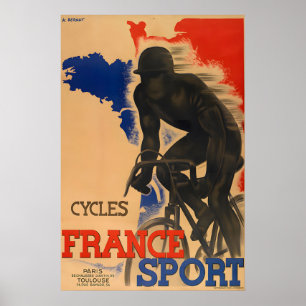 Frankreich-Sport Vintage-Fahrradposter Poster