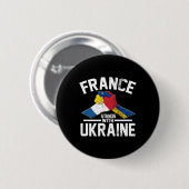Frankreich steht hinter der Ukraine Ukrainische fr Button (Vorne & Hinten)