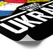 Frankreich steht hinter der Ukraine Ukrainische fr Poster (Ecke)