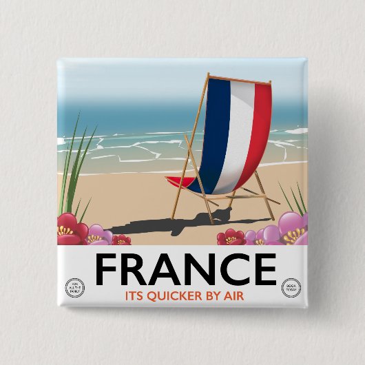 Frankreich Strandprospekt Button (Vorderseite)