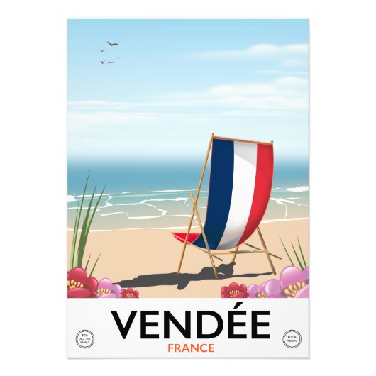 Frankreich Strandprospekt Fotodruck (Vorne)