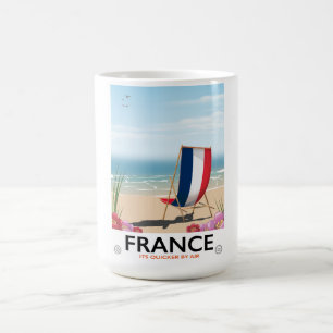 Frankreich Strandprospekt Kaffeetasse