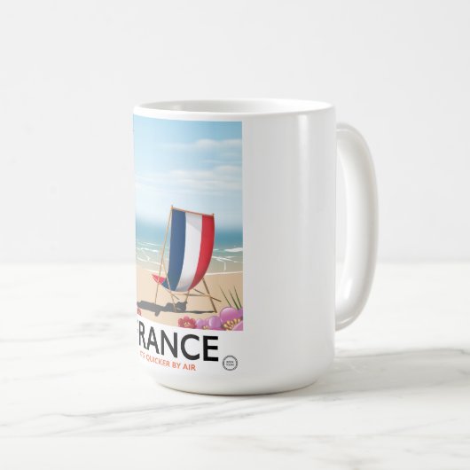 Frankreich Strandprospekt Kaffeetasse (VorderseiteRechts)