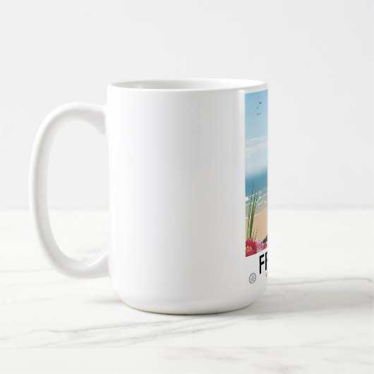 Frankreich Strandprospekt Kaffeetasse (Links)