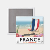 Frankreich Strandprospekt Magnet (Vorderseite/Rückseite)