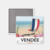 Frankreich Strandprospekt Magnet (Vorderseite/Rückseite)