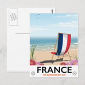 Frankreich Strandprospekt Postkarte (Vorne/Hinten)