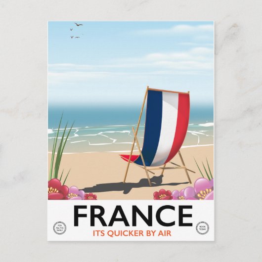 Frankreich Strandprospekt Postkarte (Vorderseite)