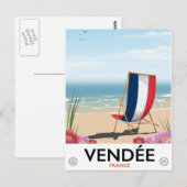 Frankreich Strandprospekt Postkarte (Vorne/Hinten)