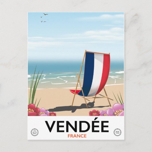 Frankreich Strandprospekt Postkarte (Vorderseite)