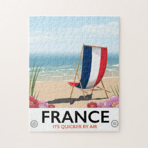 Frankreich Strandprospekt Puzzle