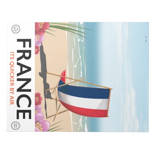 Frankreich Strandproster. Notizblock (Vorderseite)