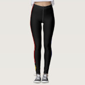 Frankreich stripes Flagge Leggings (Vorderseite)