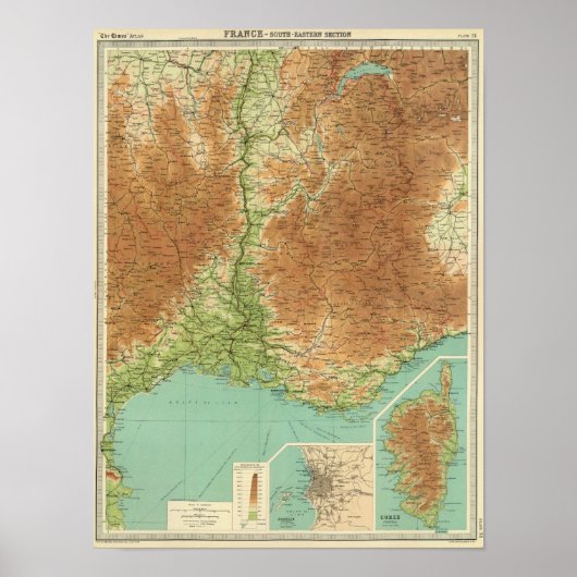Frankreich Südostteil Korsika Marseille Poster (Vorne)