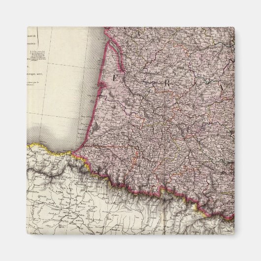 Frankreich Südwest Magnet (Vorne)