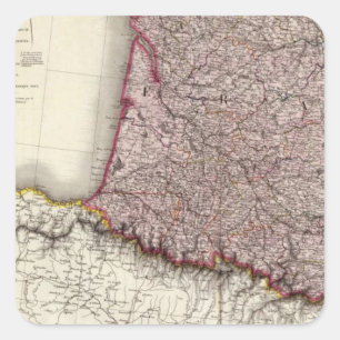 Frankreich Südwest Quadratischer Aufkleber