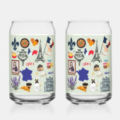 Frankreich Symbole Dosenglas (Rückseite)