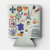 Frankreich Symbole Dosenkühler (Rückseite)