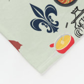 Frankreich Symbole Fleecedecke (Ecke)