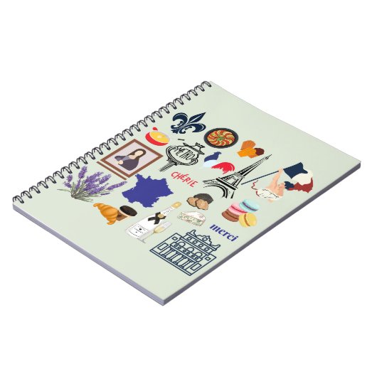 Frankreich Symbole Notizblock (Linke Seite)