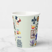 Frankreich Symbole Pappbecher (Links)