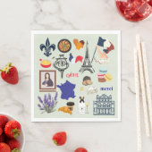 Frankreich Symbole Serviette (Beispiel)