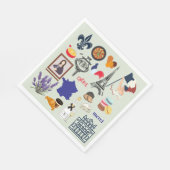 Frankreich Symbole Serviette (Ecke)