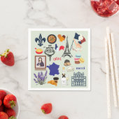 Frankreich Symbole Serviette (Beispiel)