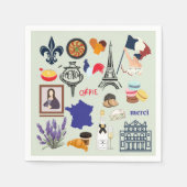 Frankreich Symbole Serviette (Vorderseite)