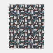 Frankreich| Symbolmuster Fleecedecke (Vorderseite)