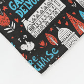 Frankreich| Symbolmuster Fleecedecke (Ecke)