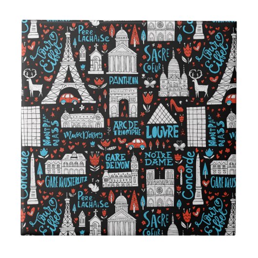 Frankreich| Symbolmuster Fliese (Vorderseite)