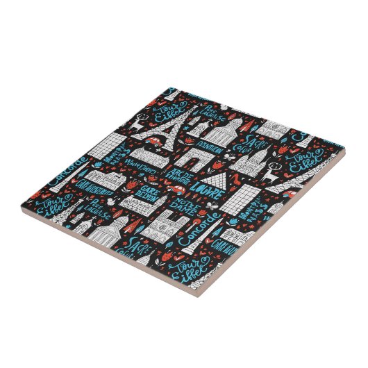 Frankreich| Symbolmuster Fliese (Seite)