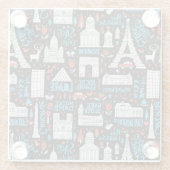 Frankreich| Symbolmuster Glasuntersetzer (Rückseite)