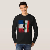 Frankreich Syrien Flaggen Halbwüchsiger französisc T-Shirt (Vorne ganz)