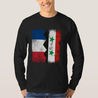 Frankreich Syrien Flaggen Halbwüchsiger französisc T-Shirt