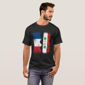 Frankreich Syrien Flaggen Halbwüchsiger französisc T-Shirt (Vorne ganz)